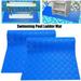 Swimming Pool Ladder Mat Protective Pool Ladder Pad Rubber Mats Step Pads Safety Liner for Swimming Pools Floor Stairs Ladders and Pool Liner Non-Slip Texture