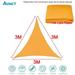 Light Orange Waterproof Sun Shade Sail Square Rectangle Triangle Garden Terrace Canopy Pool Shade Camp Hiking Yard Awning