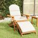 Gecheer Adirondack Patio Chair with Footrest Solid Wood Acacia