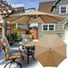 Daiosportswear Price cuts! Outdoor Courtyard Sunshade Umbrella - Waterproof and Durable Polyester Fabric Khaki Time-Limited Black&Friday Bonanza