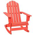 Gecheer Patio Rocking Adirondack Chair Solid Fir Wood Red