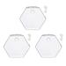 3x Wall Mount Planter Glass Vase Plant Pot Terrarium Hexagon 13cm