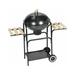 Anself Charcoal BBQ Stand with 2 Side Working Tables and Wheels Steel Barbecue Grill for Camping Cooking Grilling Smoking Picnic Hiking Party Garden Patio 38 Inch Height