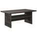 Bowery Hill Patio Dining Table in Dark Brown and Beige