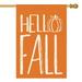 Artoid Mode Pumpkin Hello Fall House Flag 28 x 40 Orange Double Sided