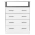 FM FURNITURE LLC Lagos Four Drawer Dresser White