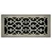 6 x 14 Brushed Nickel Victorian Style Floor Register - Decorative Vent Cover