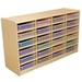 (24) 3 Letter Tray Storage Unit with Translucent Trays