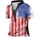 REORIAFEE Men s American Flag Tops Patriotic 4th of July Independence Day Tee Independence Day Print Loose Pullover Crewneck Short Sleeve Red XXXL