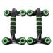 1 Pair Pushup Bars Stands Wide-eyed Push-up Stand Slope-assisted Abdominal Muscle Practice Stands Portable Pushup Frame Anti-slip Handle Push-up Stands for Man Use Green+Black
