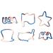 Patriotic Jumbo Shape Silicone Bands (Pack of 48)
