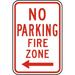 Traffic & Warehouse Signs - No Parking Fire Zone (Left Arrow) Sign W1 18 x 24 Aluminum Sign Street Weather Approved Sign 0.04 Thickness