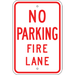 Vinyl Stickers - Bundle - Safety and Warning & Warehouse Signs Stickers - No Parking in fire Lane - 3 Pack (24 x 30 )