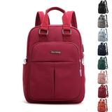 Nylon Backpack for Women Waterproof Laptop Bag for Students(Red)