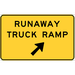 Vinyl Stickers - Bundle - Safety and Warning & Warehouse Signs Stickers - Runaway Truck ramp (exit) - 10 Pack (24 x 30 )