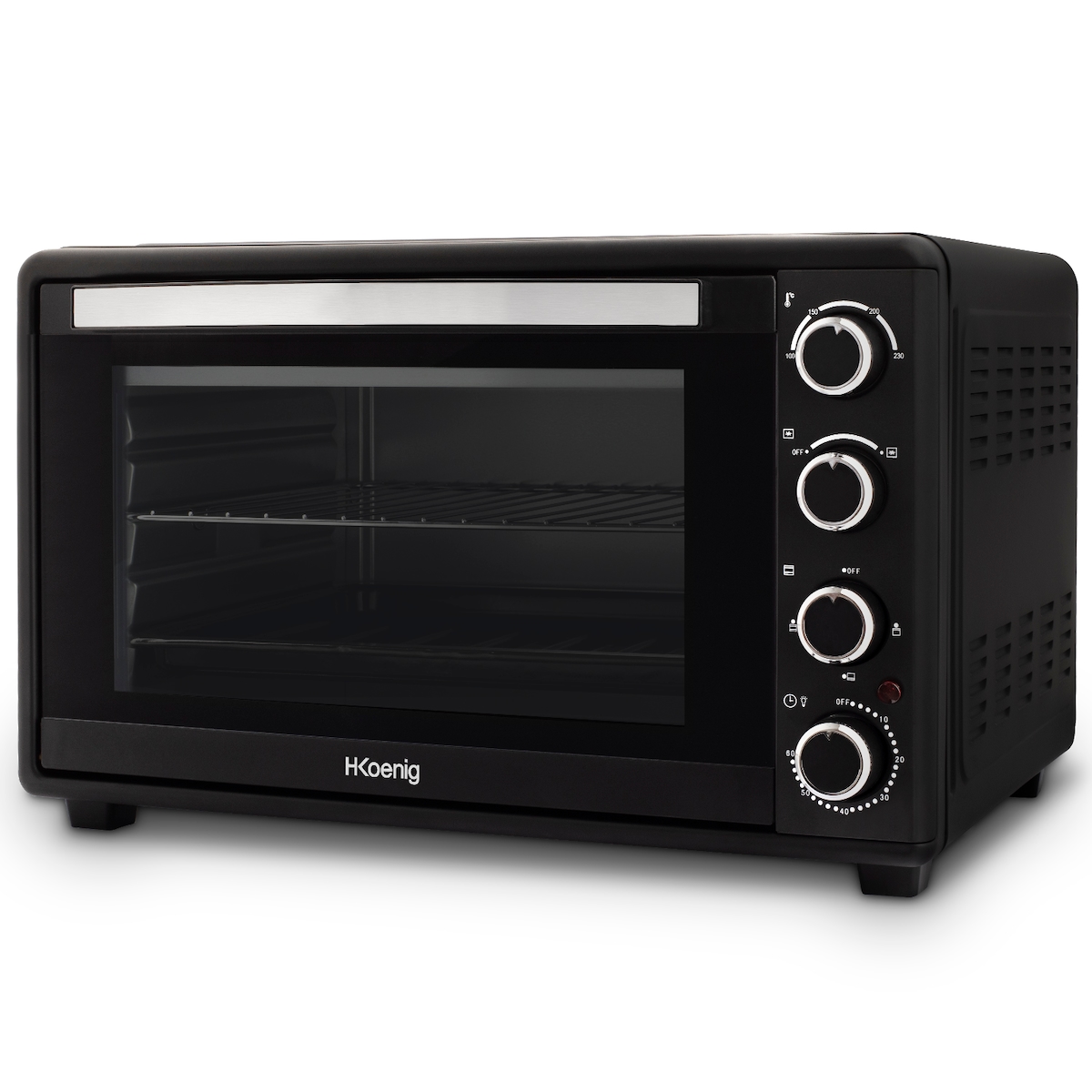 H.Koenig elektrischer Mini-Backofen FO45, 45 Liter, Multifunktionell, Leistungsstark 1500W, 6 Modi Image