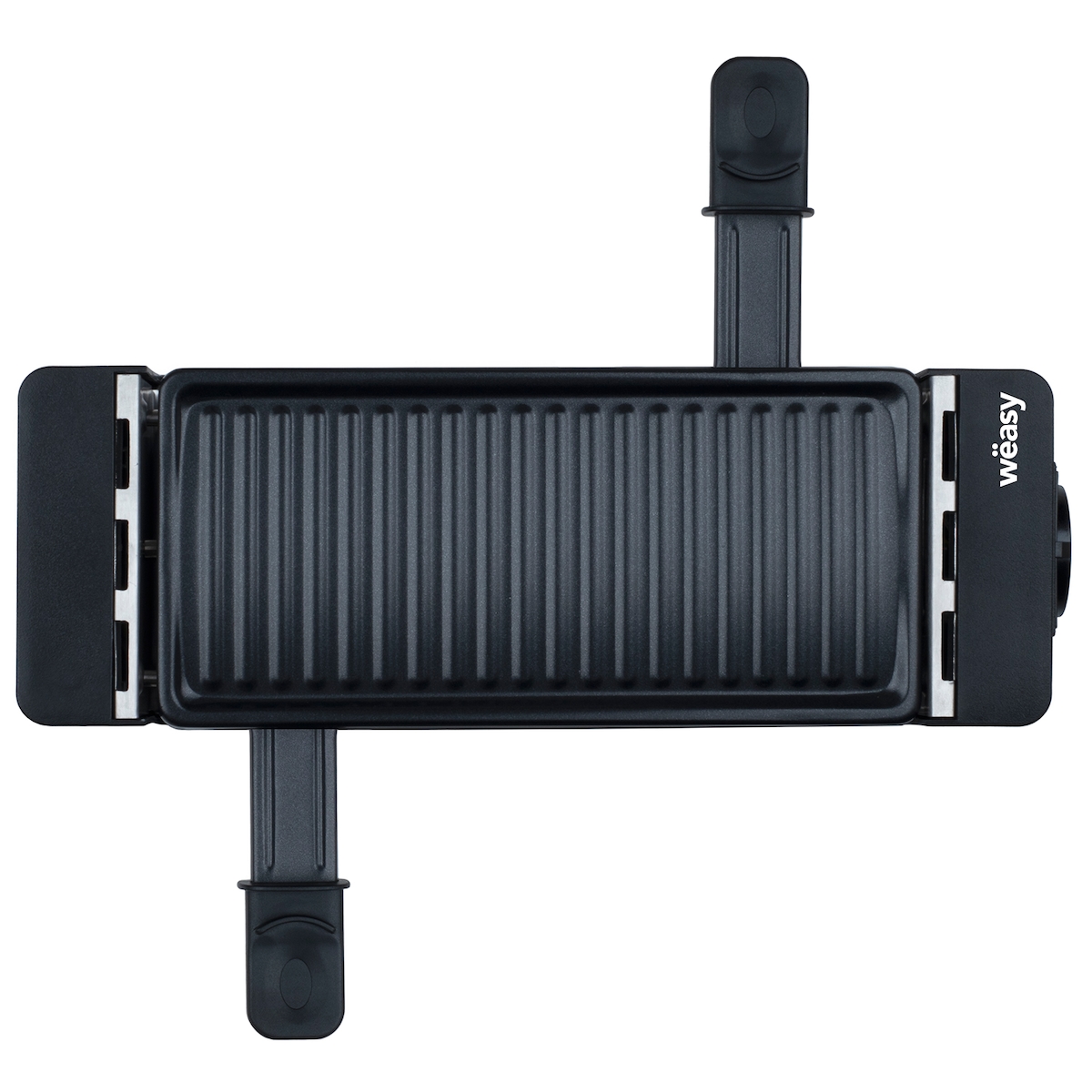 WEASY Wëasy Raclette TIK12 / 2 Personen / Raclette und Grill / verbindbar mit TAK12 und bis zu 4 Geräten / 2 Pfannen und 2 Holzspatel Image