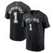 Men's Nike Victor Wembanyama Black San Antonio Spurs Icon 2022/23 Name & Number T-Shirt
