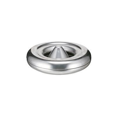 PROREGAL Feuerlöschender Tischaschenbecher aus Aluminium | HxØ 6x25cm | Silber Image