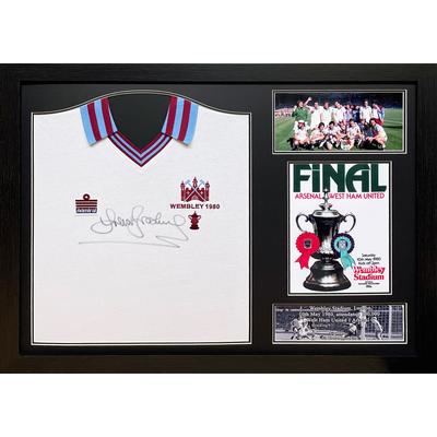 Trevor Brooking 1980 FA Cup Finale signiertes Trikot - gerahmt Image