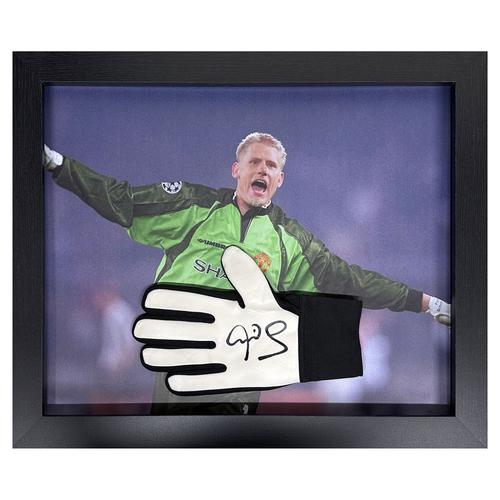 Peter Schmeichel Handschuh - Gerahmt