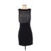 Laundry by Shelli Segal Casual Dress - Sheath Crew Neck Sleeveless: Black Color Block Dresses - Women's Size 2