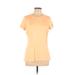 Nike Active T-Shirt: Orange Solid Activewear - Women's Size Large