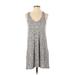 Z Supply Casual Dress - A-Line Scoop Neck Sleeveless: Ivory Leopard Print Dresses - Women's Size X-Small - Print Wash