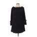 Union of Angels Casual Dress - Popover: Black Solid Dresses - Women's Size Large