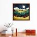 East Urban Home Autumn Moon - Print Canvas in Blue/Green | 18 H x 18 W x 1.5 D in | Wayfair E33915C148F847A6AB4555D86E31B1F0