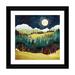 East Urban Home Autumn Moon - Print Paper in Blue/Green | 16 H x 16 W x 1 D in | Wayfair C622ADEEFE2441D0A8B02109B7034515