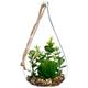 Atmosphera - Plante artificielle suspendue - pot goutte en verre - H19 - 5 cm créateur d'intérieur