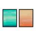 Joss & Main Lockland Daydream 3 & 4. Set Of 2 Framed 2 Pieces by Andrea Stokes Print Paper/Metal in Blue/Orange | 25 H x 20 W x 1.25 D in | Wayfair