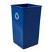 Rubbermaid FG395973BLUE 50 gal Multiple Material Recycle Bin - Indoor/Outdoor, Plastic, Square