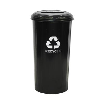 Witt 10/1CTBK 20 gal Multiple Materials Recycle Bin - Indoor, Decorative, 20 Gallon, Black