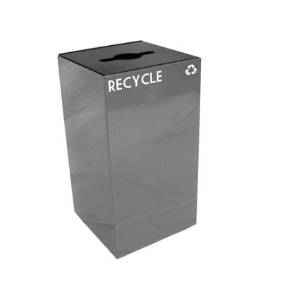 Witt 28GC04-SL 28 gal Multiple Materials Recycle Bin - Indoor, Fire Resistant, Combo Opening, Slate, Gray