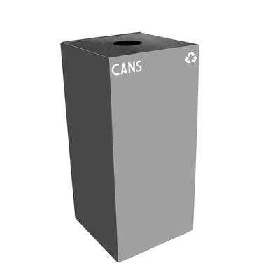 Witt 32GC01-SL Geocube 32 gal Cans Recycle Bin - Indoor, Fire Resistant, Hole Opening, Slate, Gray
