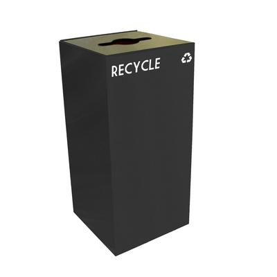 Witt 32GC04-CB 32 gal Multiple Materials Recycle Bin - Indoor, Fire Resistant, 32 Gallon, Charcoal, Black