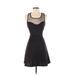 Crystal Doll Cocktail Dress - A-Line Scoop Neck Sleeveless: Black Print Dresses - Women's Size 5