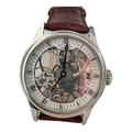 Rotary Men's Mechanical Watch With Silver Dial Analogue Display & Brown Leather Strap Gs02521/06 Skeleton Automatic Used
