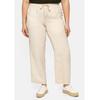 Schlupfhose SHEEGO "Große Größen", Damen, Gr. 54, Normalgrößen, beige (natur), Obermaterial: 55% Leinen, 45% Viskose, unifarben, casual, lang, Hosen, aus lockerem Leinen-Mix