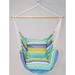 Arlmont & Co. Dijonay Chair Hammock Cotton in Blue/Yellow | 61 H x 50 W x 51 D in | Wayfair E6DCC19CBBC3402C995DCF3C3111A445