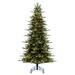 The Holiday Aisle® 9' x 62" Vermont Fraser Fir Artificial Pre-Lit Tree, Dura-Lit® Warm LED Mini Lights, Metal in White | 28 D in | Wayfair