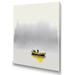 Breakwater Bay Yellow Fog Boat On Lake I - Coastal Boat Canvas Wall Art Plastic in Black/Gray/Yellow | 44 H x 34 W x 1.5 D in | Wayfair