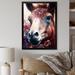 Latitude Run® Brown Portrait Donkey w/ Flowers III - Animal Donkey Canvas Print Plastic in Brown/Gray/Red | 44 H x 34 W x 1.5 D in | Wayfair