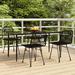 Bayou Breeze Anito Rectangular 4 - Person 63" L Outdoor Dining Set Glass/Metal in Black | 63 W x 31.5 D in | Wayfair