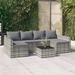 Ebern Designs 2 Piece Patio Lounge Set w/ Cushions Poly Rattan in Gray/Black | 26 H x 93.7 W x 43.3 D in | Wayfair 3B9B3F9F7B7E4D94A0A7F26AB45FFDAF