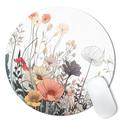 FABOTD Mouse Pad Round Mousepad Modern Floral Mousepad for Laptop with Nonslip Base Spill-Resistant Surface Desk Pad for All Types of Mouse Laptop Computer PC (7.9 Ã— 7.9 )