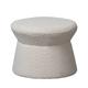 Pouf rond en bouclette D52cm écru