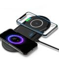 RKSTN Wireless Charger Travel Accessories Wireless Charging Station Upgraded 2 In 1 Wireless Charger Stand with Breathing Indicator with 10W Max Wireless Charger Stand on Clearance